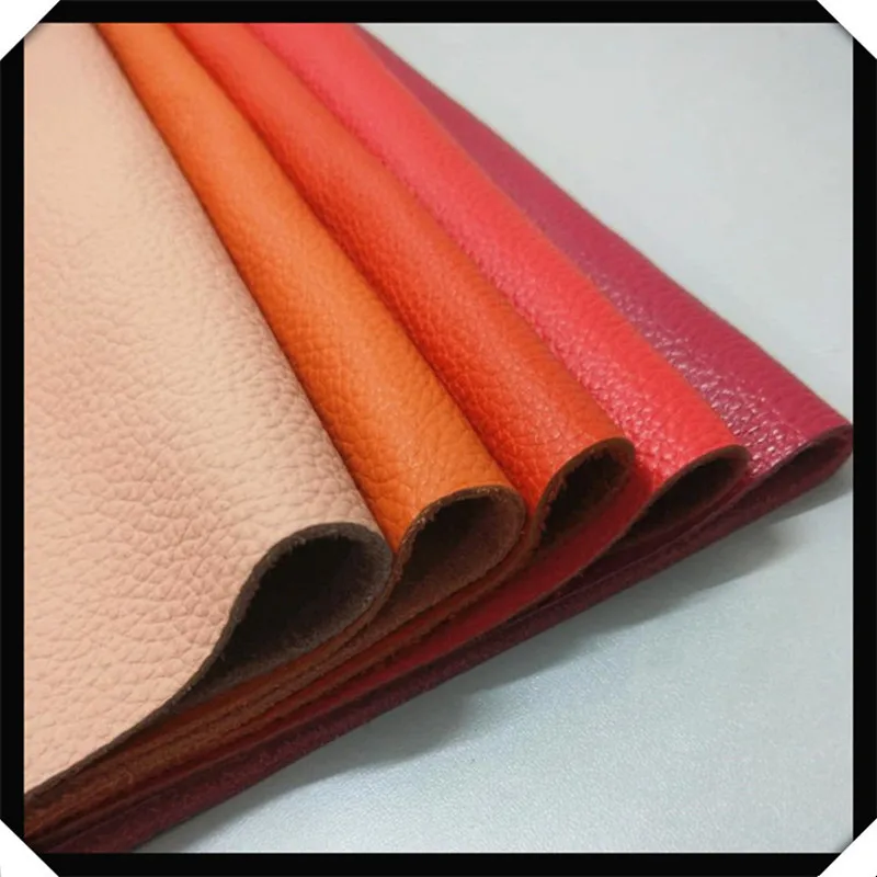 

Pink top layer cowhide pink leather rose red cowhide orange leather fabric whole cowhide cut