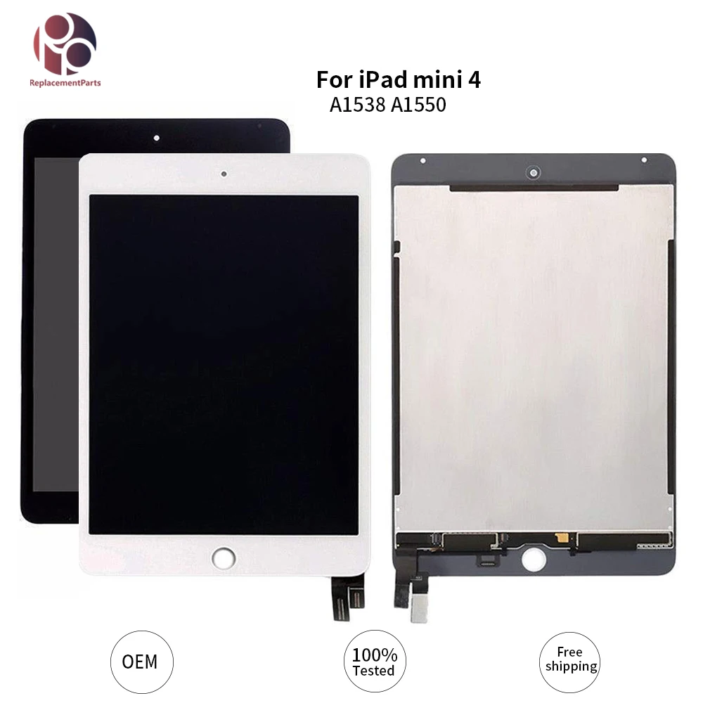 

OEM New LCD Display Touch Screen Panel Assembly for Apple Ipad Mini 4 LCD Display Screen Digitizer Replacement A1538 A1550