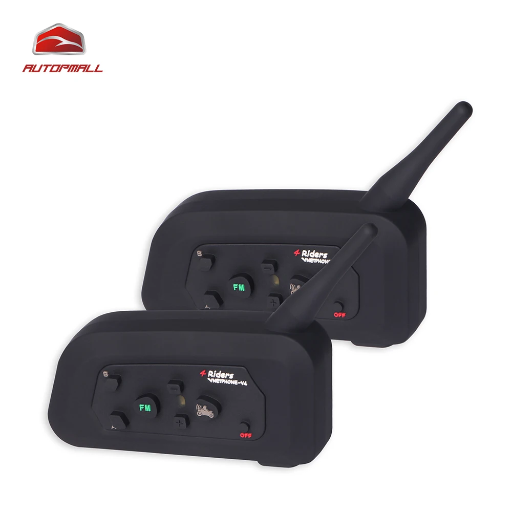 Motorcycle Riders Multi Interphone V4 1200 2PCS 1200m Multi people