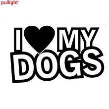Car Styling I Love My Dogs Funny Car Novelty Window Bumper Vinyl Decal Sticker iron cross novelty german car van window bumper vinyl sticker decal