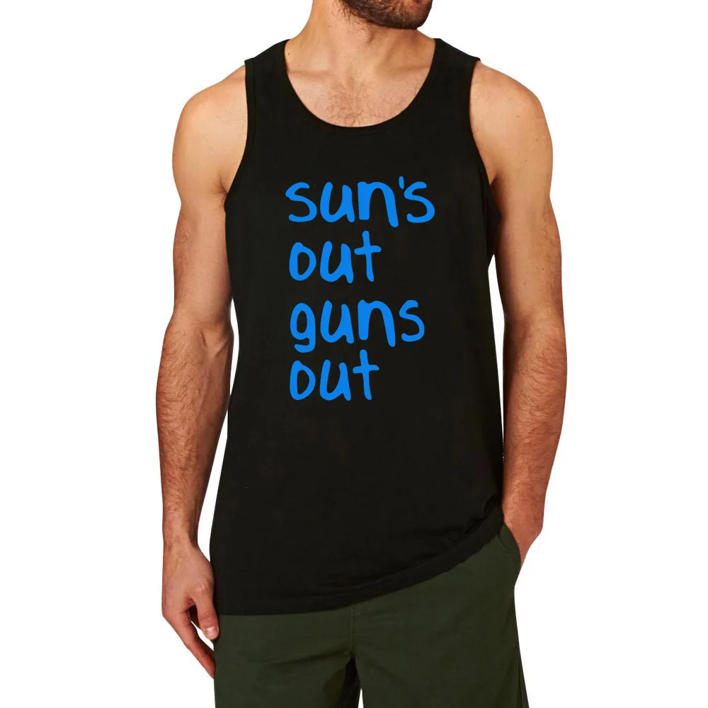 

Mens Sun's Out Guns Out 22 Jump Street Workout Leisure Tank Tops men