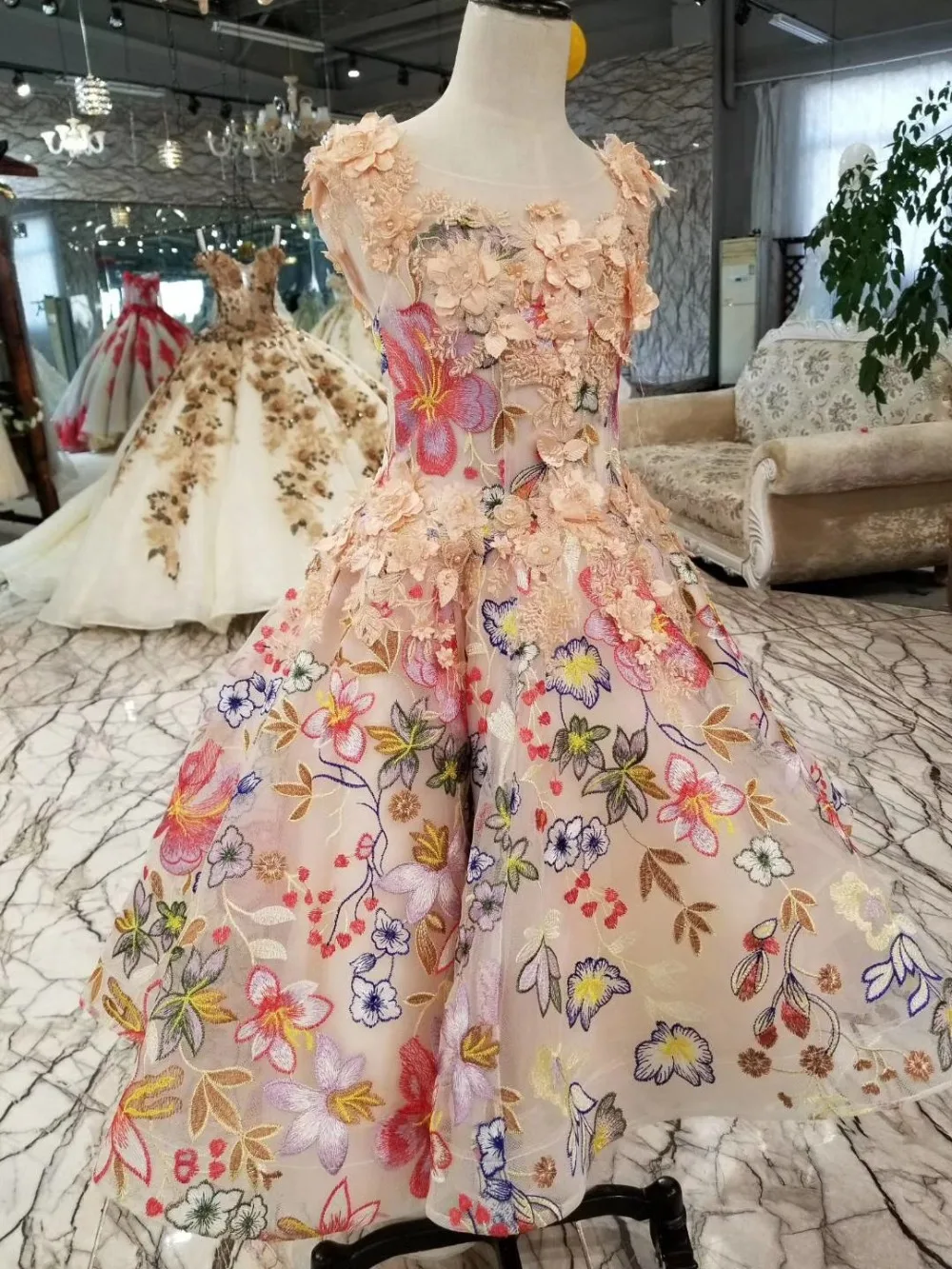 printed flower girl dresses