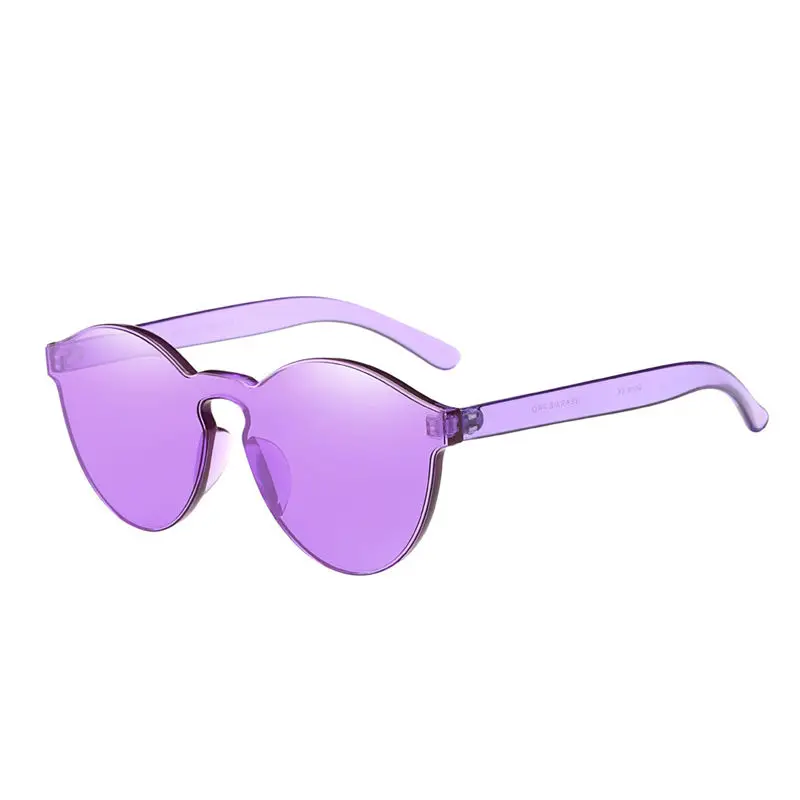 Women Summer Fashion Cat Eye Shades Sunglasses Integrated UV Candy Colored Casual Daily Glasses #4F09 (4)