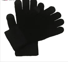 Autumn and winter Men and women full finger Fashion touch Imitation of cashmere knited keep warm Gloves & Mittens K027