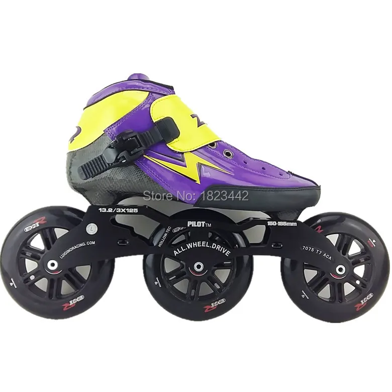 

ZODOR inline speed skating shoes Professional for adult child speed skates skating shoes 3*120mm skating wheels