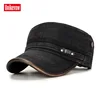 UNIKEVOW Military cap 100% cotton flat top Hat for men Vintage Army Hat Cadet Military Patrol Cap outdoor cap with Pu visor ► Photo 1/6