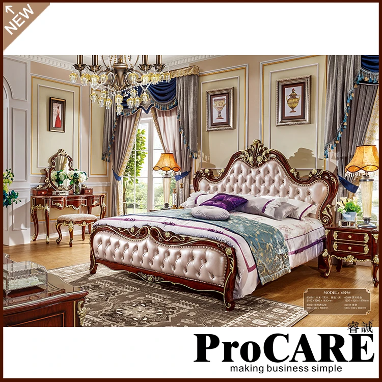 Buy Luxury Classic Solid Wood Antique Style Living Room Set Furniture king size round leather bed Buy Luxury Classic Solid Wood Antique Style Living Room Set Furniture king size round leather bed
