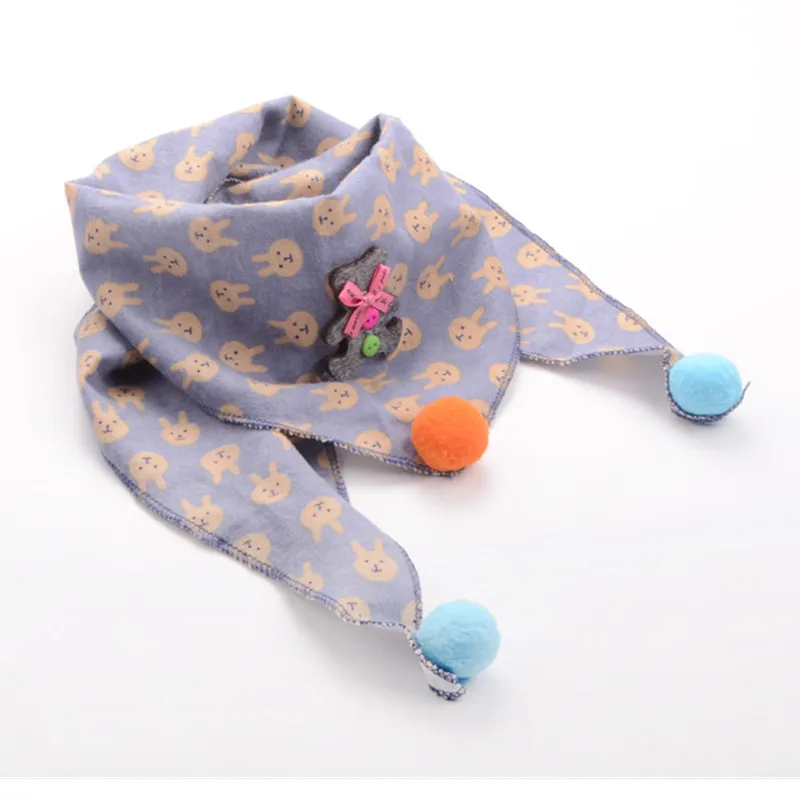 Fashion Children Spring Cartoon Scarf Autumn Baby Boy Girls Neckerchief Kids Soft Cotton Collar Scarves Winter Warm Scarf Shawl 