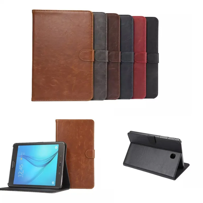 

DS Crazy PU Leather Stand Case with Card Slot for Samsung Galaxy Tab A 8.0 T350 T355  sm-t355 P350 p355c 8'' Tablet Case
