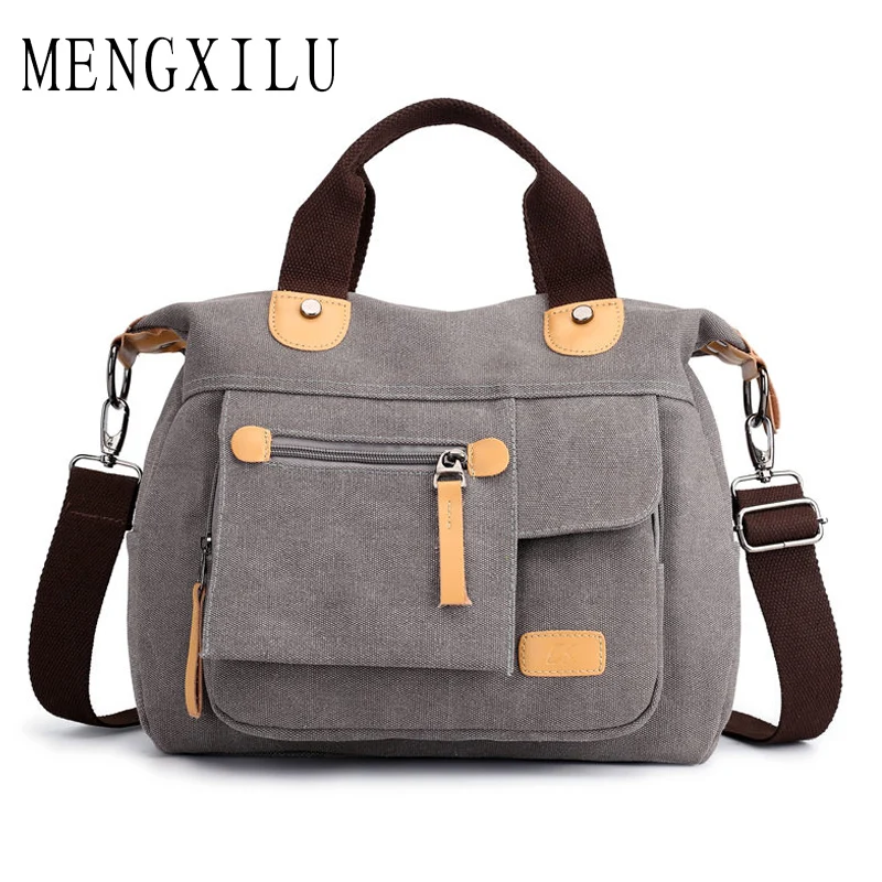 

MENGXILU Women Patchwork Bags Canvas Tote Women Handbags Shoulder Bags Casual Messenger Bags High Quality Ladies Handbags Sac