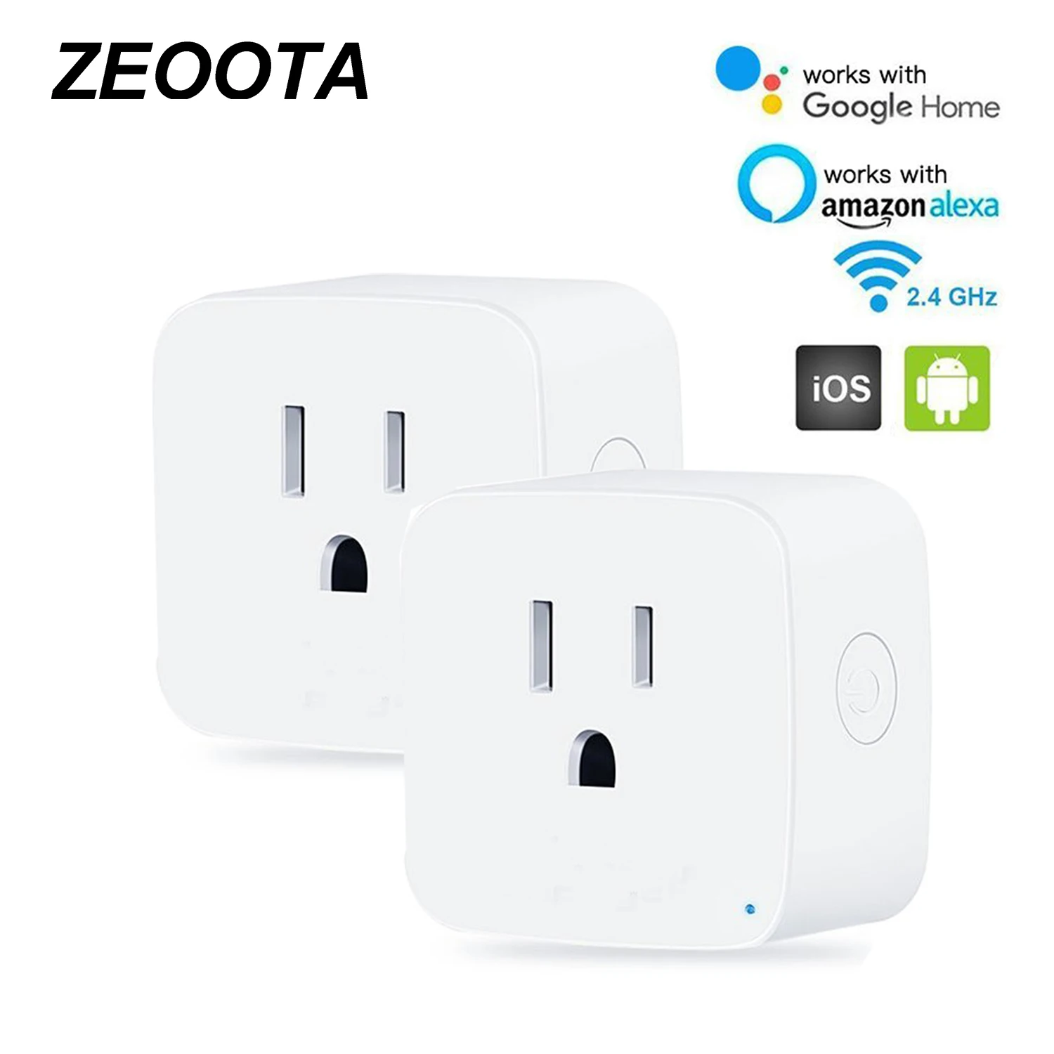 

Wifi Smart Electric Power Plug US Outlets Socket Adapter Remote Timer Control Homekit Work with Amazon Alexa,Google Home-2Pack