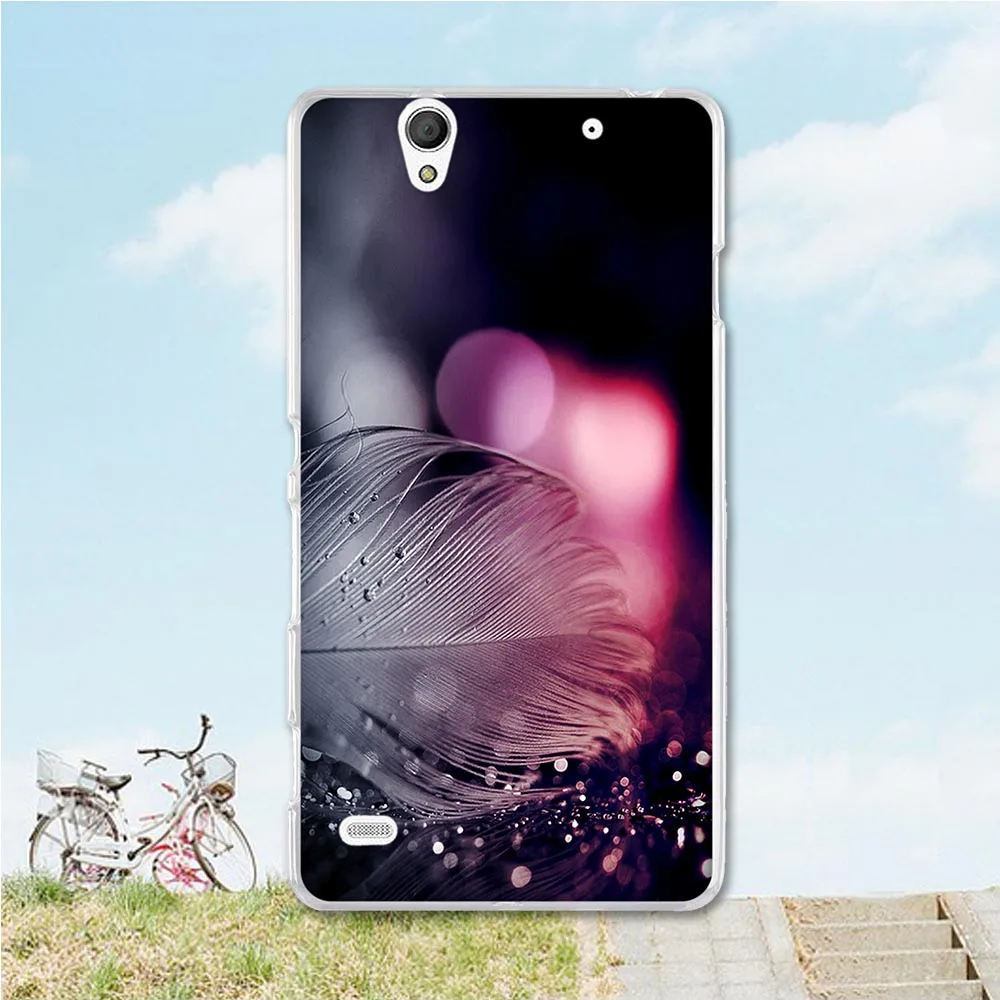 

Nature Series Transparent Soft Tpu Case For Sony Xperia C4 E5303 E5306 E5353 Clear Back Cover for Sony C4 Silicone pattern Cases