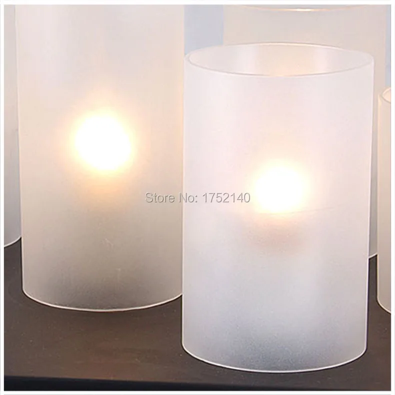 Detail Beautiful  LED chandeliers , candlesticks shape. 8E27 E14 bulbs base, spotlight.  Iron lamp, glass shade, retro style. Haomer (3)
