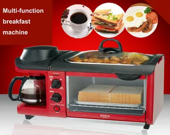 

220v Multi-functional household machine for breakfast toast oven coffee maker frying pan toaster oven Breakfast Maker