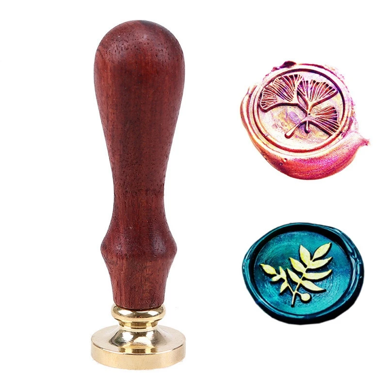 

Retro Wooden Stamp Antique Sealing Wax Seal Stamp Flower Palm Seal Post Stamps Decorative Flower Stamp Wedding Gift Decor
