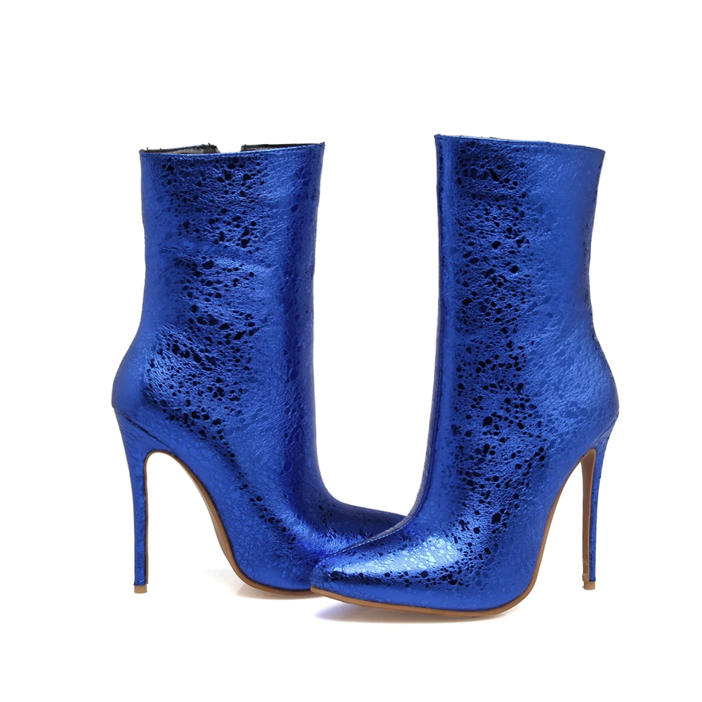 Mode silver Furtado Cm Sexy Femmes Bleu Femme Argent Peluche Chaude 12 Marque Black Rouge Arden Extrême Pour Bottes Talons Cheville red Hiver Haute Chaussures De Nouvelle blue TwdnXqzF