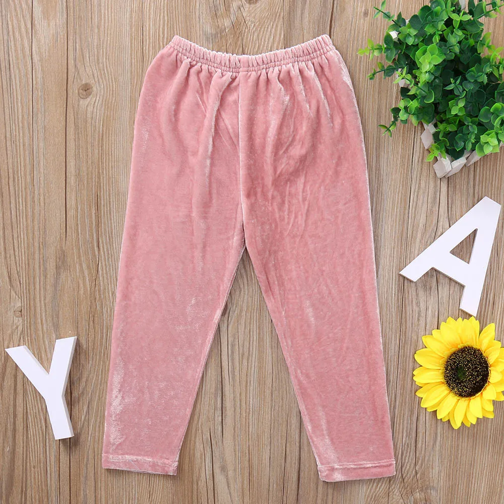 Toddler Kids Baby Girls Heart Bow Splicing Long Pants Trousers Children Clothes in Pants from