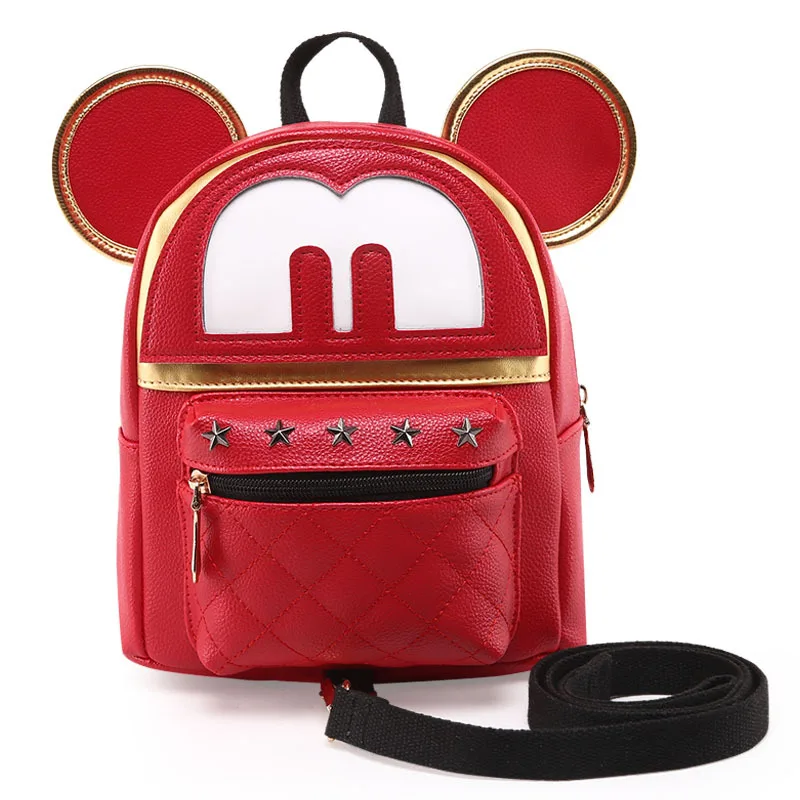 New Cute Little Leather Children Backpack Bags Mickey Ear Small Backpacks Lovely Baby Girl ...