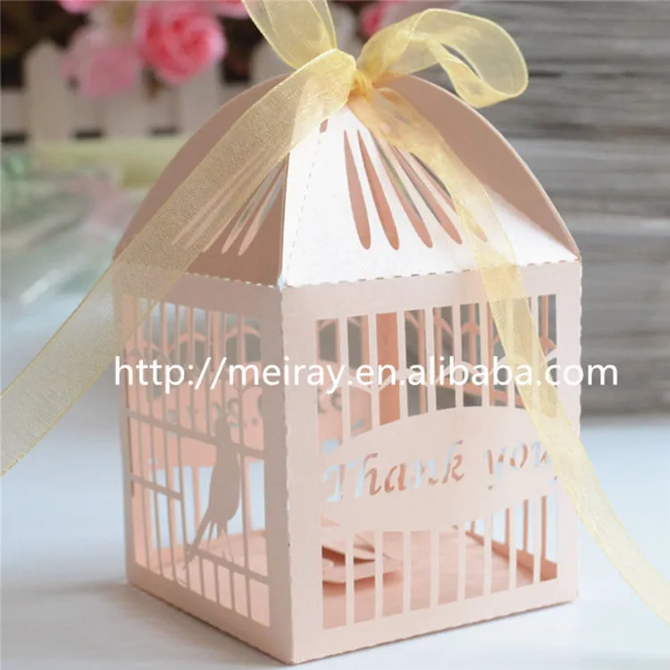 Event party supplies kertas  kerajinan  burung cage favor 