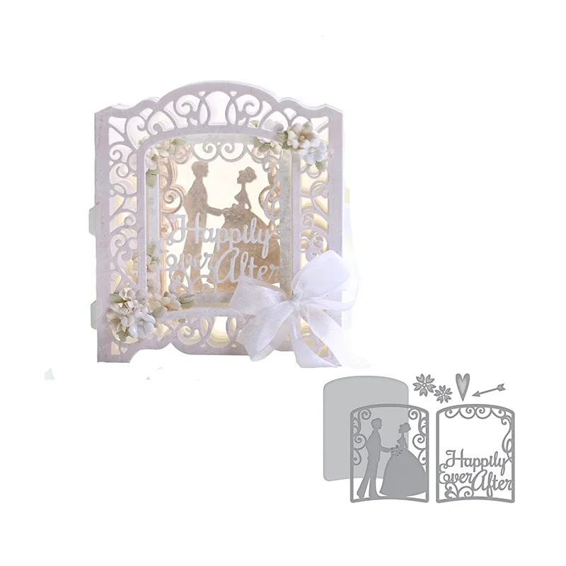  Ufurty Wedding Invitation Cards Frame Stitch Metal Cutting Dies New 2018 Craft Christmas Dies Scrap - 32950329920