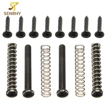 4 гитары хамбакинг звукосниматель Монтажный винт+ 8 кольцевая рамка объемные винты для электрогитары Запчасти и аксессуары черный