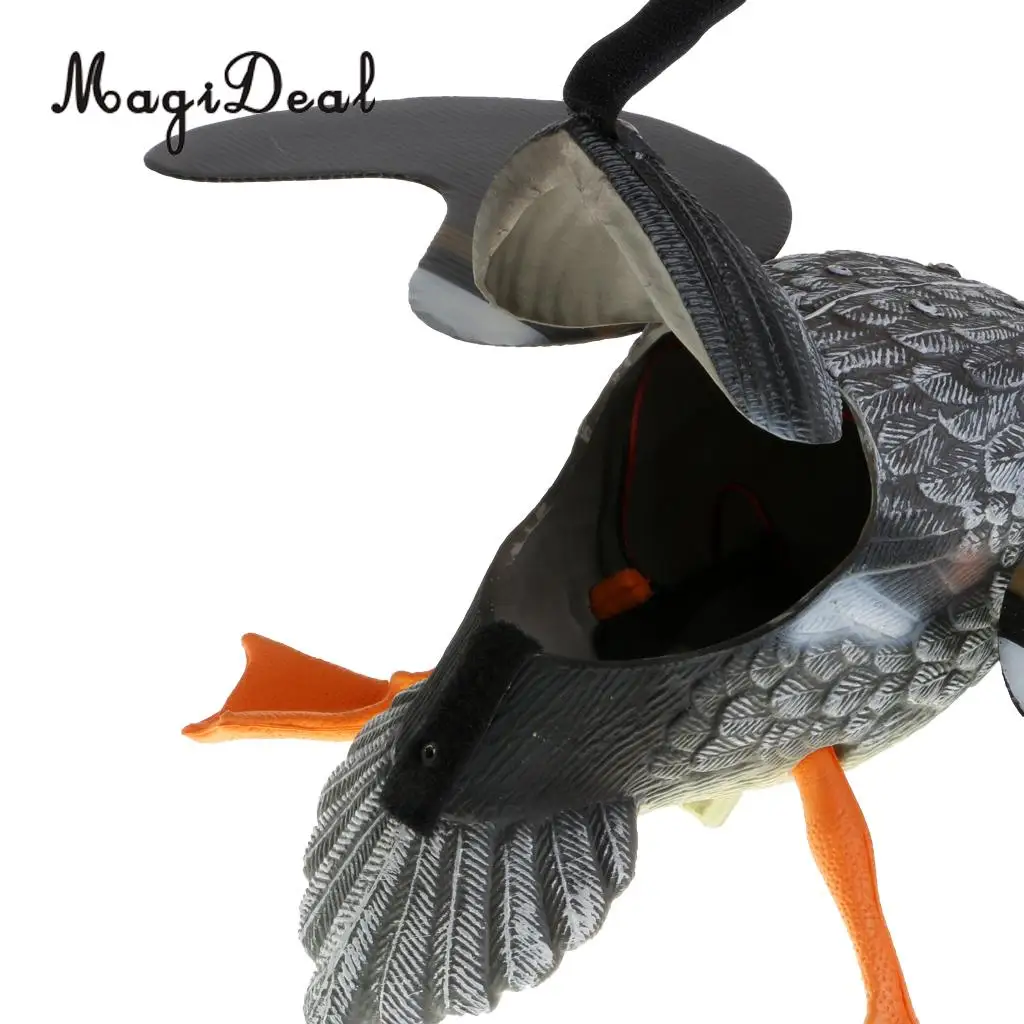 MagiDeal Hunting Duck Decoy Electric Flying Duck Decoy Remote Control Male Duck for Outdoor Kayaking Canoe Fishing Accessories