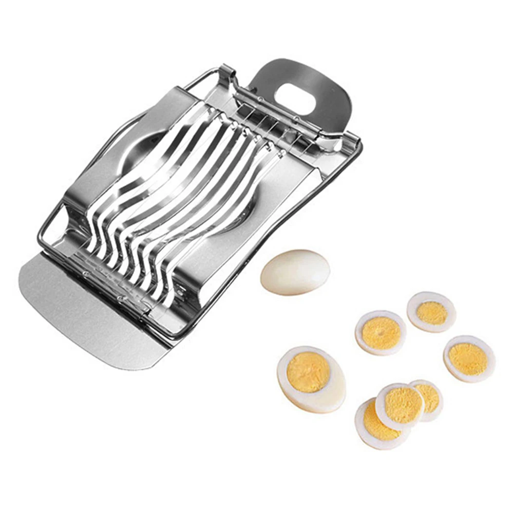 

Kitchen Accessories 1Pcs Stainless Steel Boiled Egg Slicer Section Cutter Mushroom Tomato Cutter Kitchen Tool #20