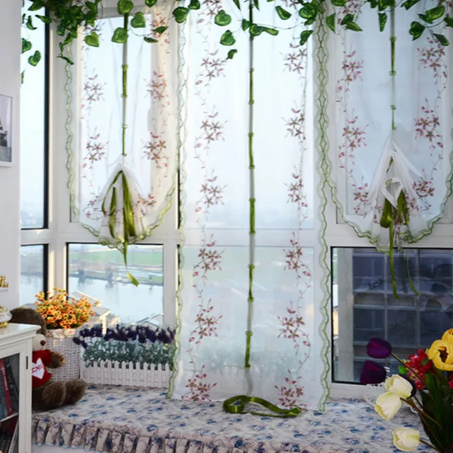 Ventanas cortinas transparentes para sala de estar cocina cortina de la