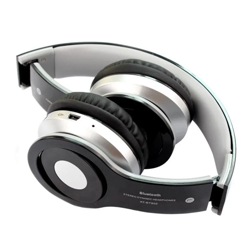 New AT BT802 High Definition On Ear Hot Foldable Bluetooth Headset