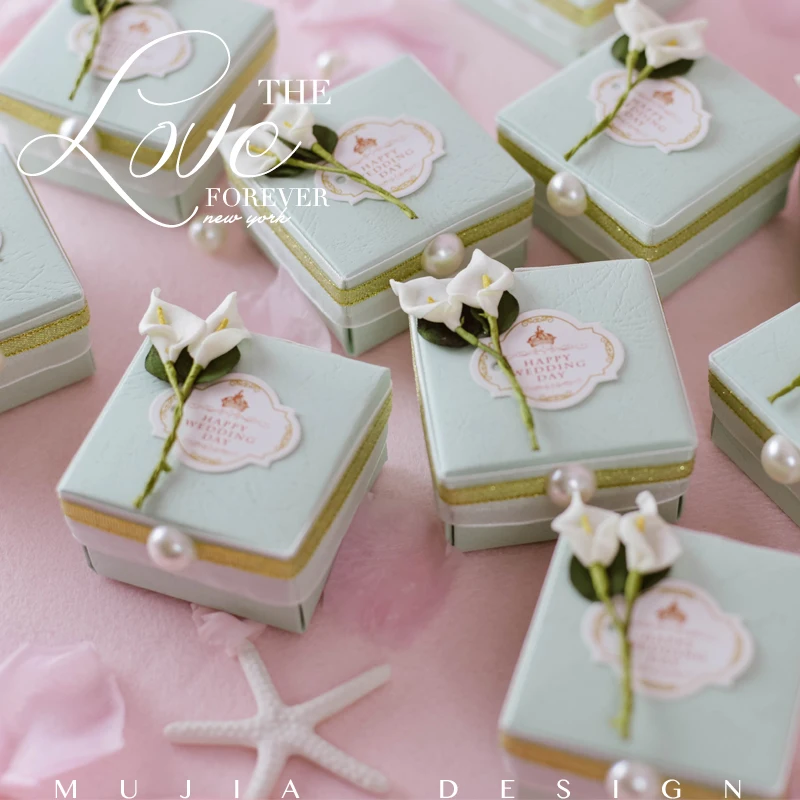 us 20 95 personalized wedding candy box silk satin pearl ferrero box white wedding decoration baby shower party favors gift on aliexpress com personalized candy boxes