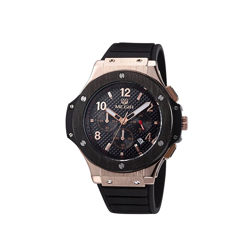 

Multi-functional Timing Silicone Quartz Watch For Man Casual Sport Wrist Watch Top Calendar Mens Watch Fashion Noctilucent Clock