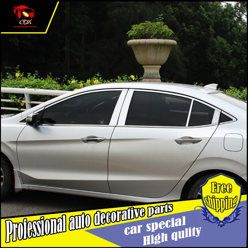 

Car styling stainless Steel Window Trim stickers For Honda CRIDER 2013-2016 Windows Frame Sequin trim decorate Accessories