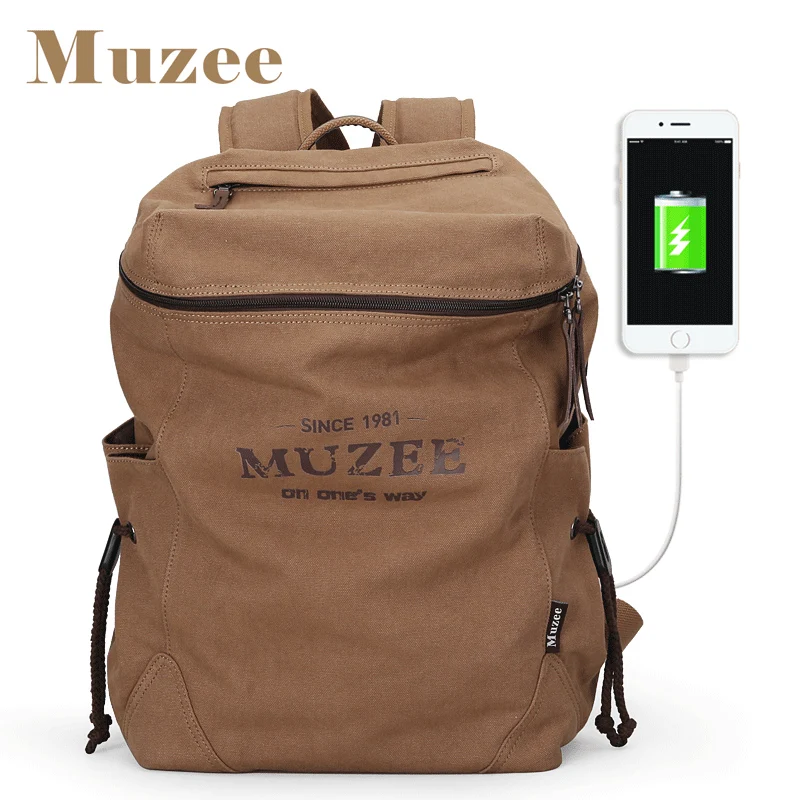 Kopen Muzee Nieuwe Mannen Rugzak Canvas Rugzak Zakken Student Boek Tas Grote Capaciteit Mode Rugzak Mannen Mochila Mannelijke