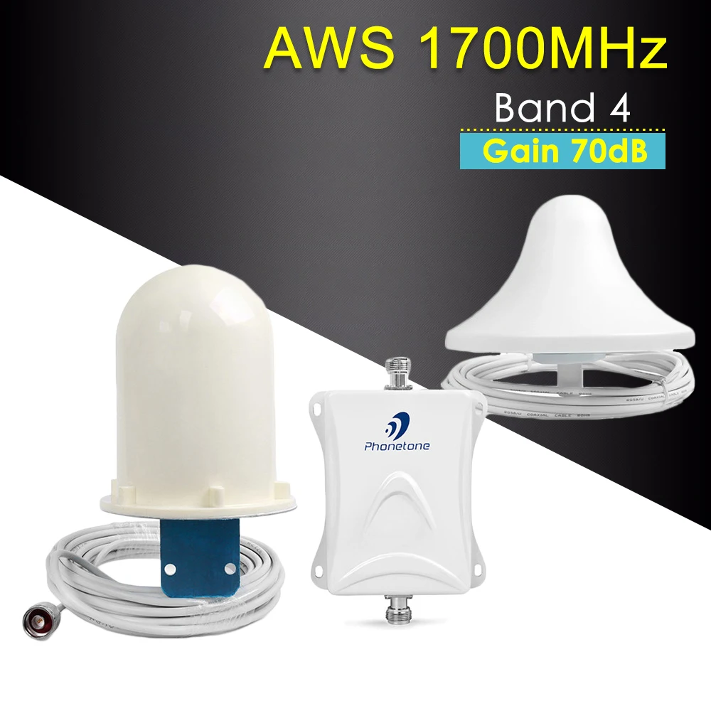 

Cell Phone Signal Booster 4g lte Amplifier 1700MHz 70dB Band 4 Repeater 4G Cellular Amplifier Mobile Signal Repeater For Chile