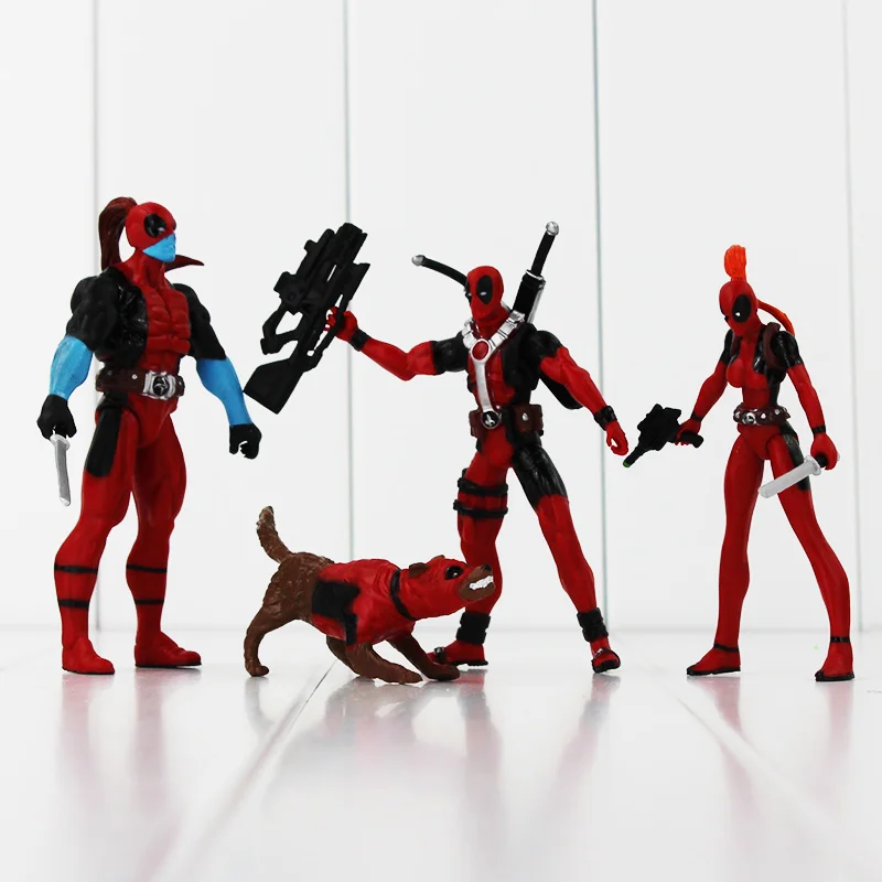 

New 4pcs/lot X-men Dead pool Deadpool PVC Action Figure Collection Model Toy