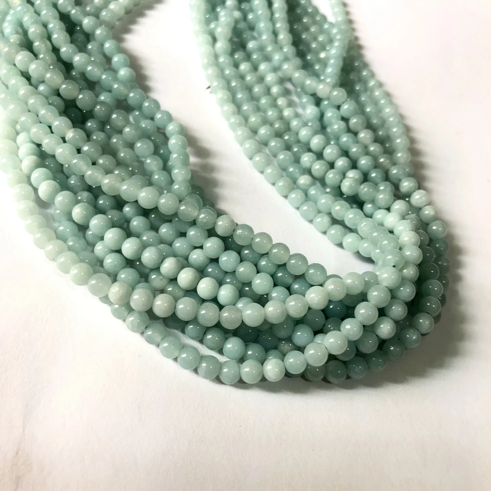 

Wholesale 1string Natural Green Amazonite Round Beads 4mm 6mm 8mm 10mm Loose Gem Stone Beads 15.5" strand