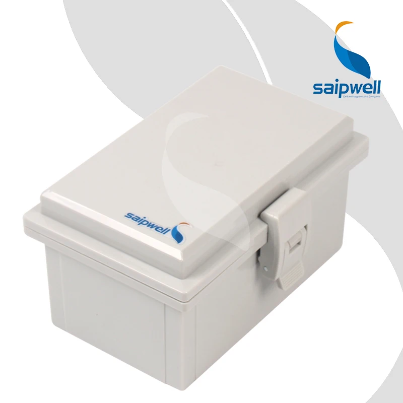 100 160 85mm ABS Waterproof Connection Box with Plastic Draw Latches Hinge Type Enclosure SP MG