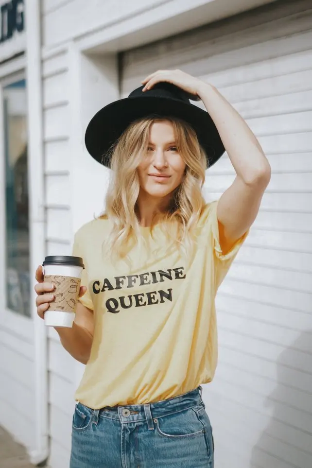 Sugarbaby الكافيين الملكة T قميص الكافيين الملكة قمصان القهوة T قميص ملابس بأكمام قصيرة عارضة قمم المحملة الأصفر T قميص Sugarbaby الكافيين الملكة T قميص الكافيين الملكة قمصان القهوة T قميص ملابس بأكمام قصيرة عارضة قمم المحملة الأصفر T قميص