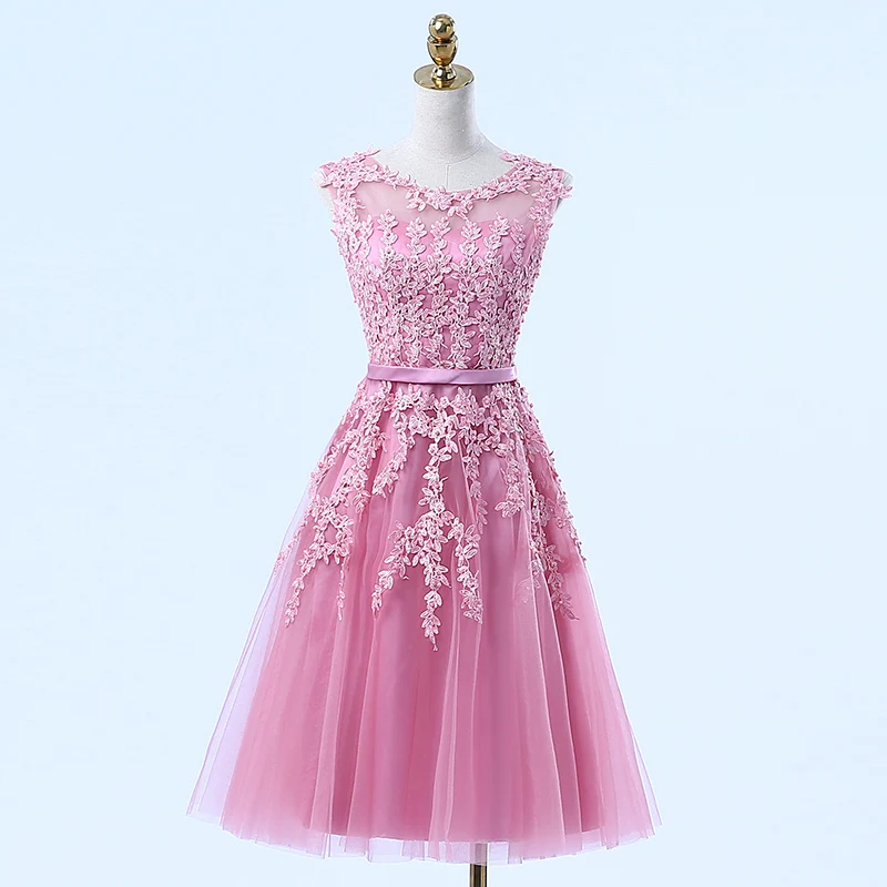 Вечерний продажа Элегантное платье аппликации бисером vestido de noiva линии Короткие