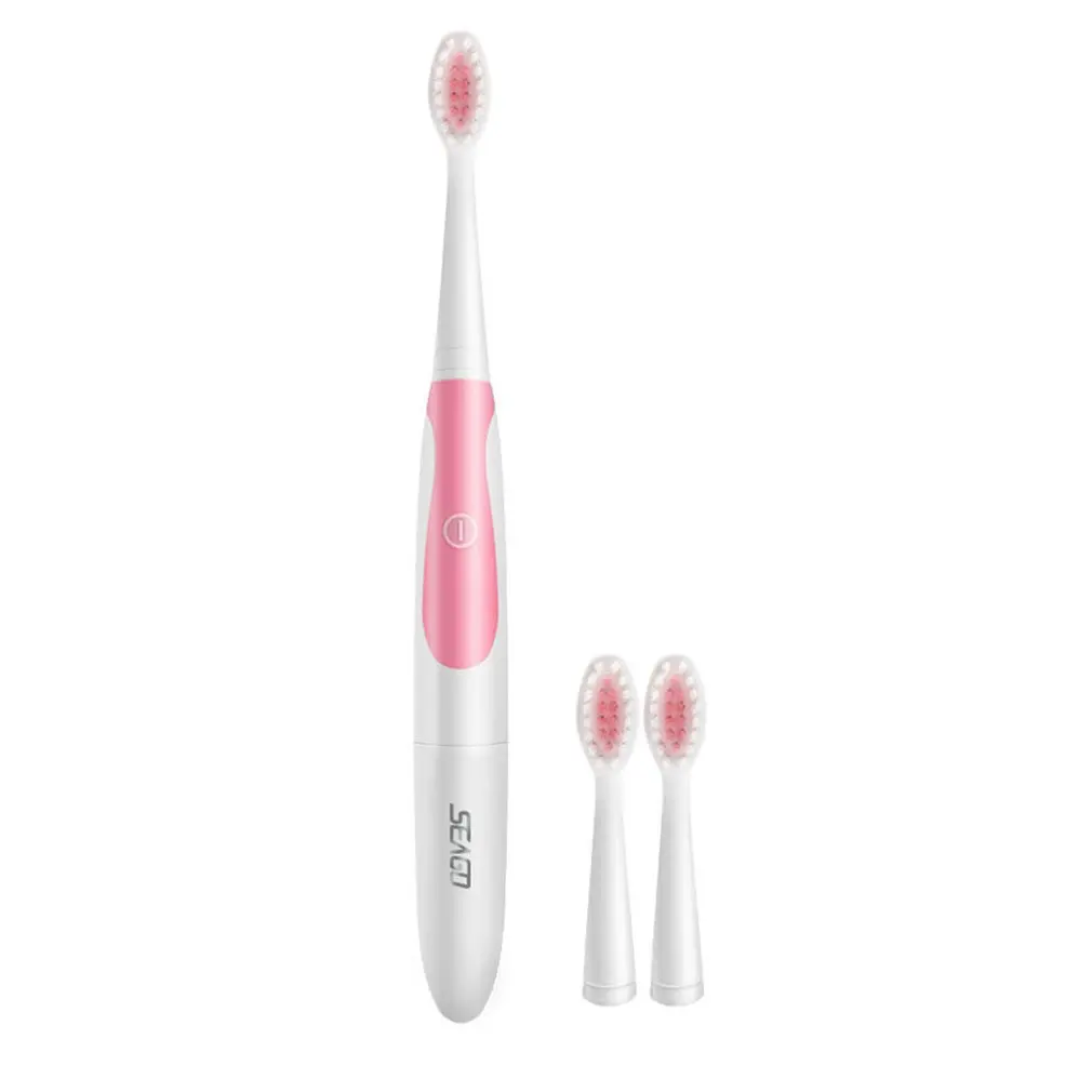 

Seago 3 Brush heads Sonic Electric Toothbrush Waterproof IPX7 Deep Clean Teeth Whitening Soft Brush for Adult Oral Care new
