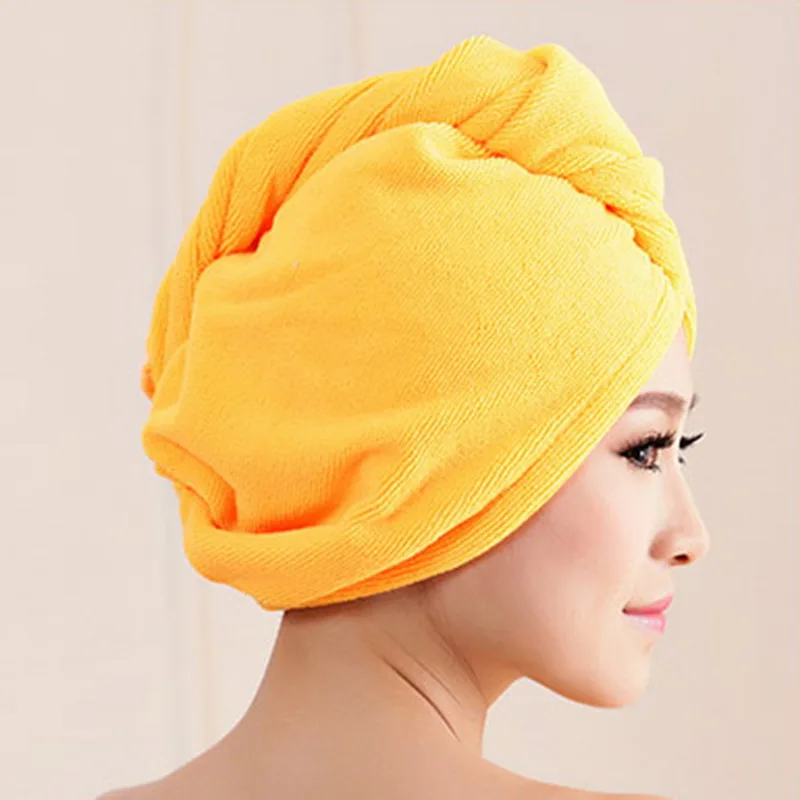 Urijk Quick Dryer Microfiber Fast Drying Towel Wrap Turban Hat Women's Microfiber Bath Towel Hair Dry Hat Absorbent Shower Cap