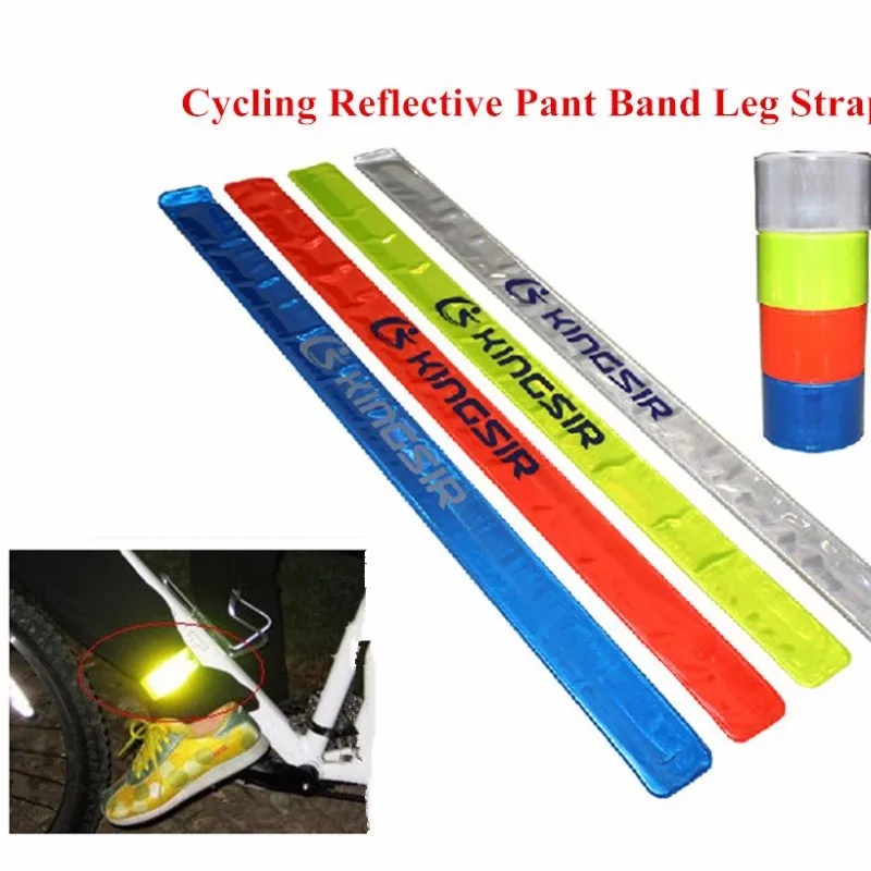 1 шт., практичный светоотражающ браслет- защита от цепи на брюки, светоотражающая повязка, велостяжка для брюк светоотражающая, аксессуар для велосипедиста