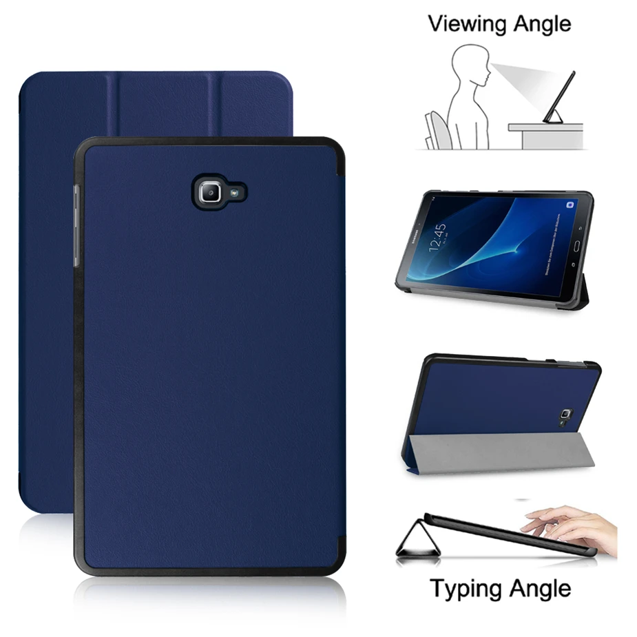 

Slim Magnetic Folding Flip PU Case Cover For Samsung Galaxy Tab A A6 10.1 2016 T580 T585 T580N T585N