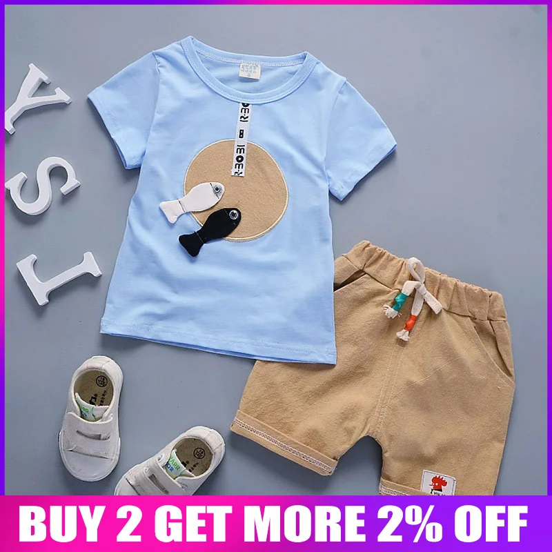 

BibiCola Boys Clothing Sets Summer Kids Boys Sport Suits T-shirt+shorts 2pcs Baby Boy Clothes infant clothing boys tracksuit