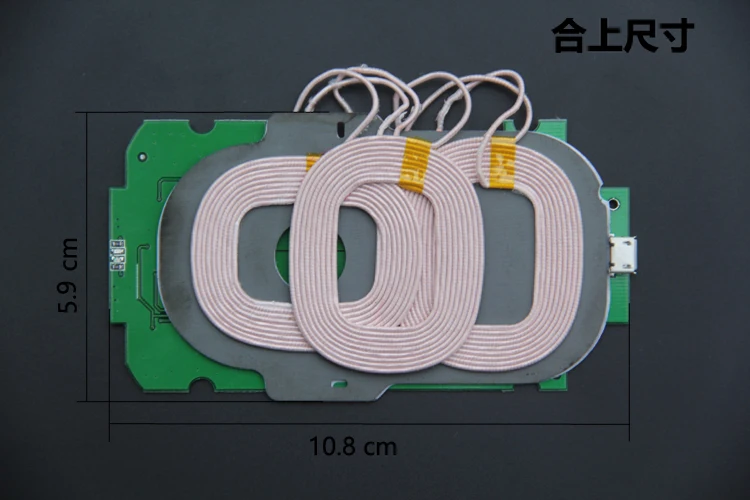 Модификация 3-coil беспроводного зарядного устройства модуль передатчика PCBA плата общего QI схема мобильного телефона