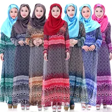 font b Muslim b font font b Dress b font New Robes Retro Womens Chiffon