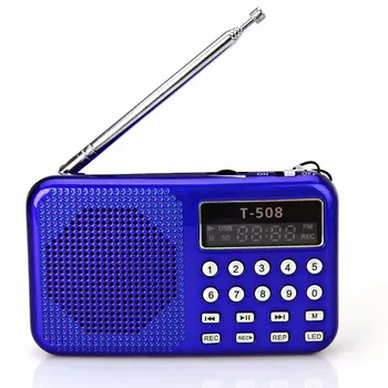 

REDAMIGO Hot sale Digital fm radio Micro SD/TF USB Disk mp3 radio LCD Display Internet Radio with speaker T508R
