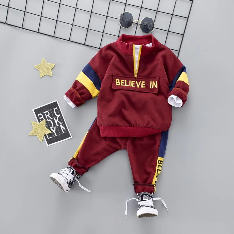 

Infant Boys Girls Hooded Clothing Set Spring Kids Sport Suit 2019 Zipper Sports Clothes For 1 2 3 4 Years Children Tracksuit