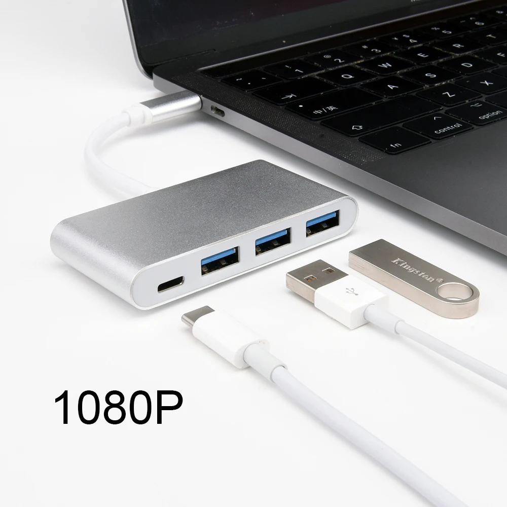 

Type c usb hub c to usb 4-port extender for Macbook Air12 mobile hard disk mobile phone U disk with OTG function
