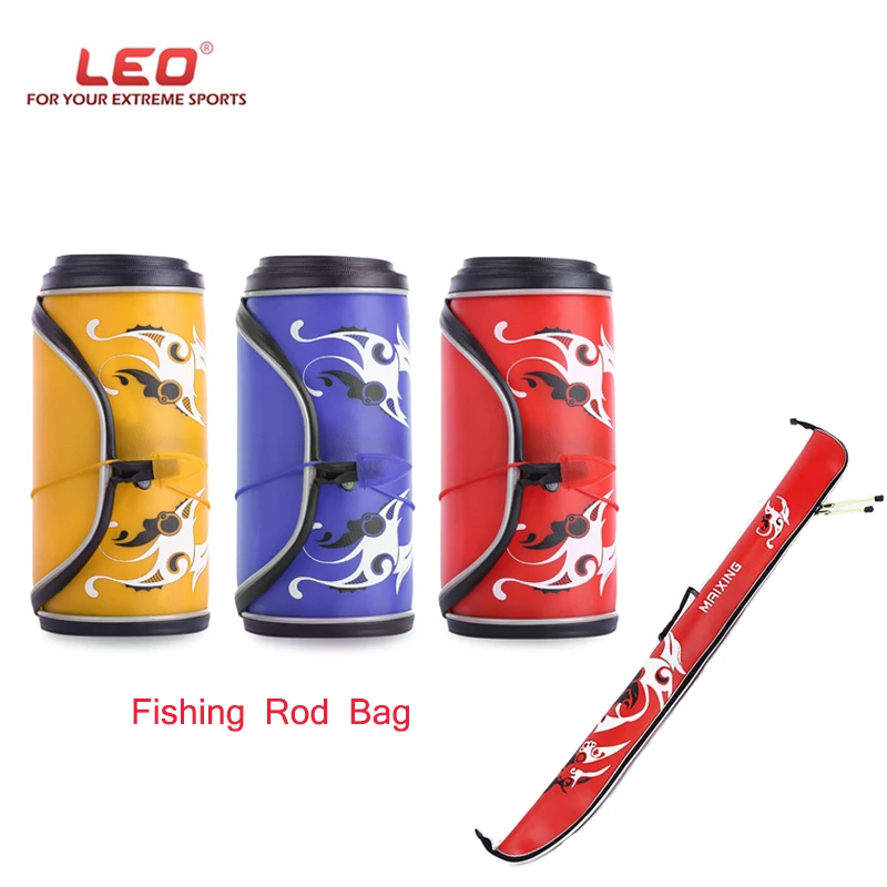 LEO EVA Water Resistant Portable Collapsible Fishing Rod Lure Storage